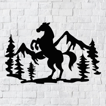 Horse & Mountain Metal Home Decor / Horses Wall Art / Horse Wall Art / Horse Wall Art / Wall Art / Metal Wall Decor