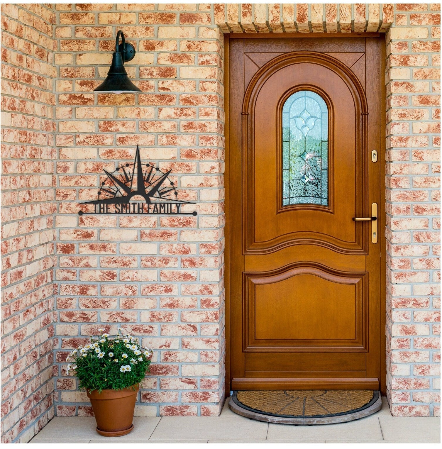 Personalized Family Name Metal Sign, Compass Wall Art, Outdoor Patio Metal Sign, Last Name Sign, Front Porch Decor, Custom Metal Name Sign