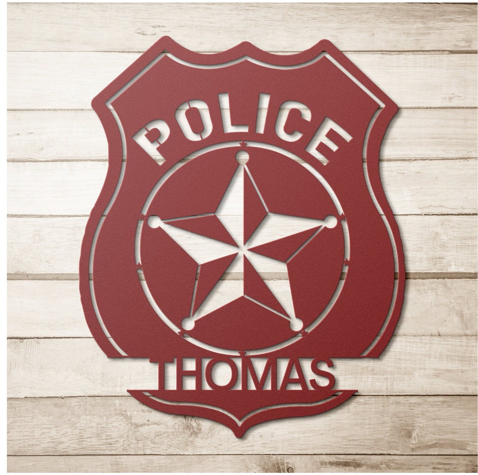 Personalized Police Officer Badge Name Sign, Police Academy Graduation Gift, Personalized Cop Gift, Sheriff Deputy Sign, Custom Gift For Cop