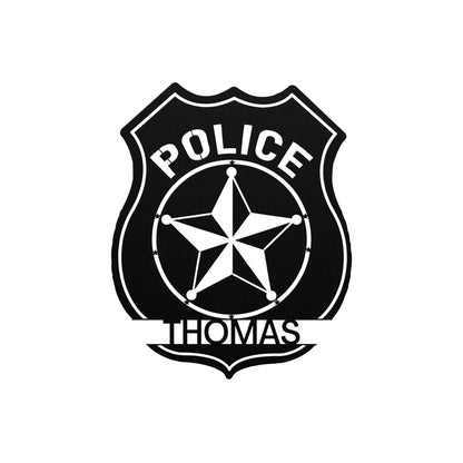 Personalized Police Officer Badge Name Sign, Police Academy Graduation Gift, Personalized Cop Gift, Sheriff Deputy Sign, Custom Gift For Cop