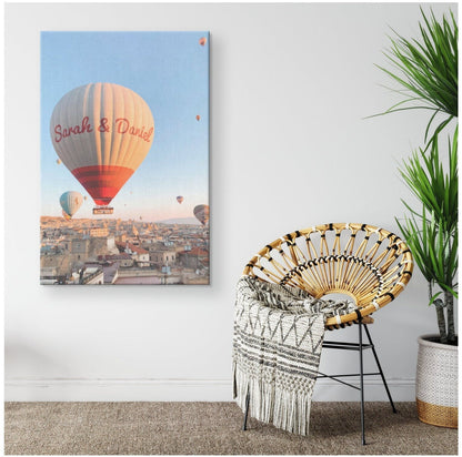 Personalized Canvas Print, Canvas Wall Art Custom Names, Wedding Gift For Couple Unique, First Anniversary Gift For Couple, Surreal Photo