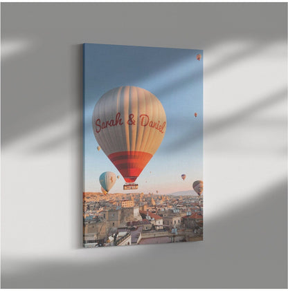 Personalized Canvas Print, Canvas Wall Art Custom Names, Wedding Gift For Couple Unique, First Anniversary Gift For Couple, Surreal Photo