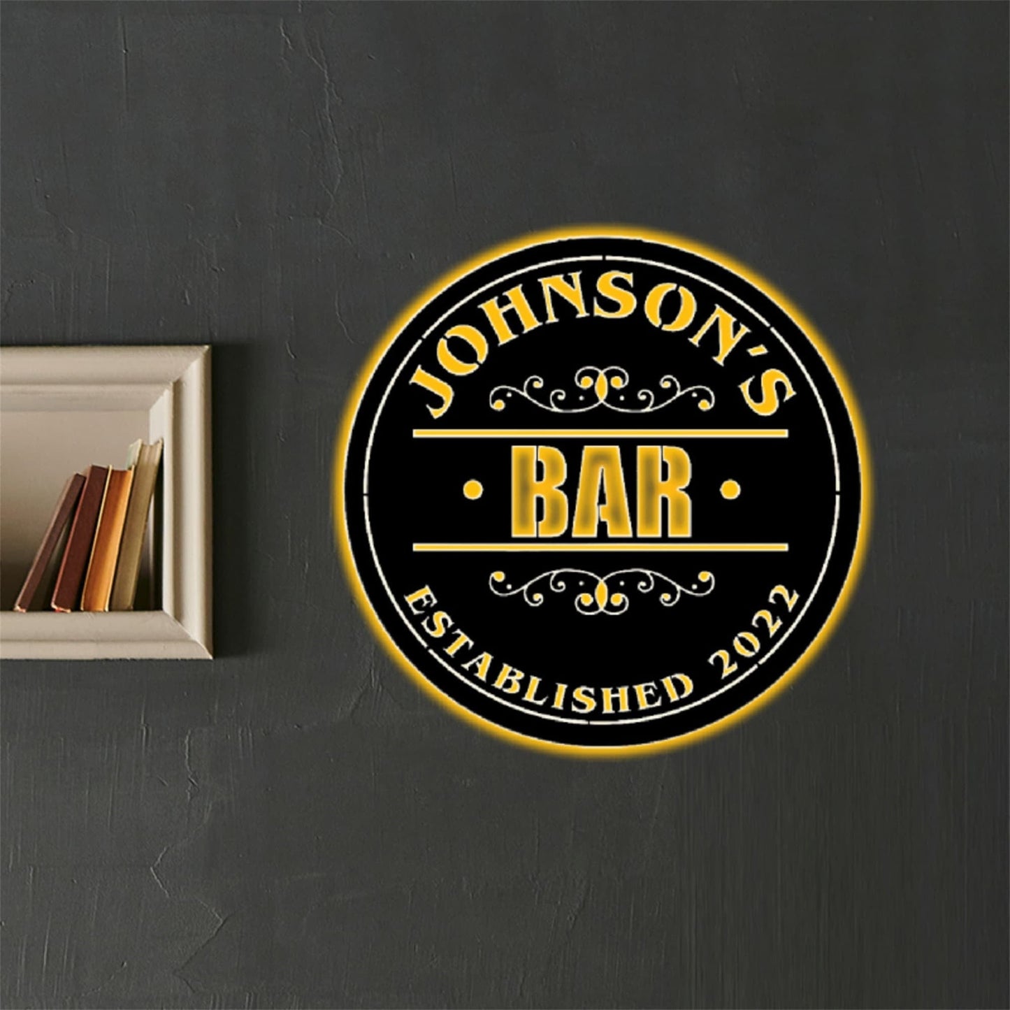 Custom Bar Sign With LED Lights,Personalized Bar Metal Wall Art,Bar Decor,Custom Pub Sign,Man Cave Decor,Outdoor Patio Sign,Outdoor Decor