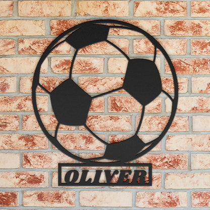 Soccer Ball Wall Art, Custom Soccer Ball Sign, Personalized Soccer Metal Sign, Football Metal Sign, Sports Wall Decor, Football Ornament