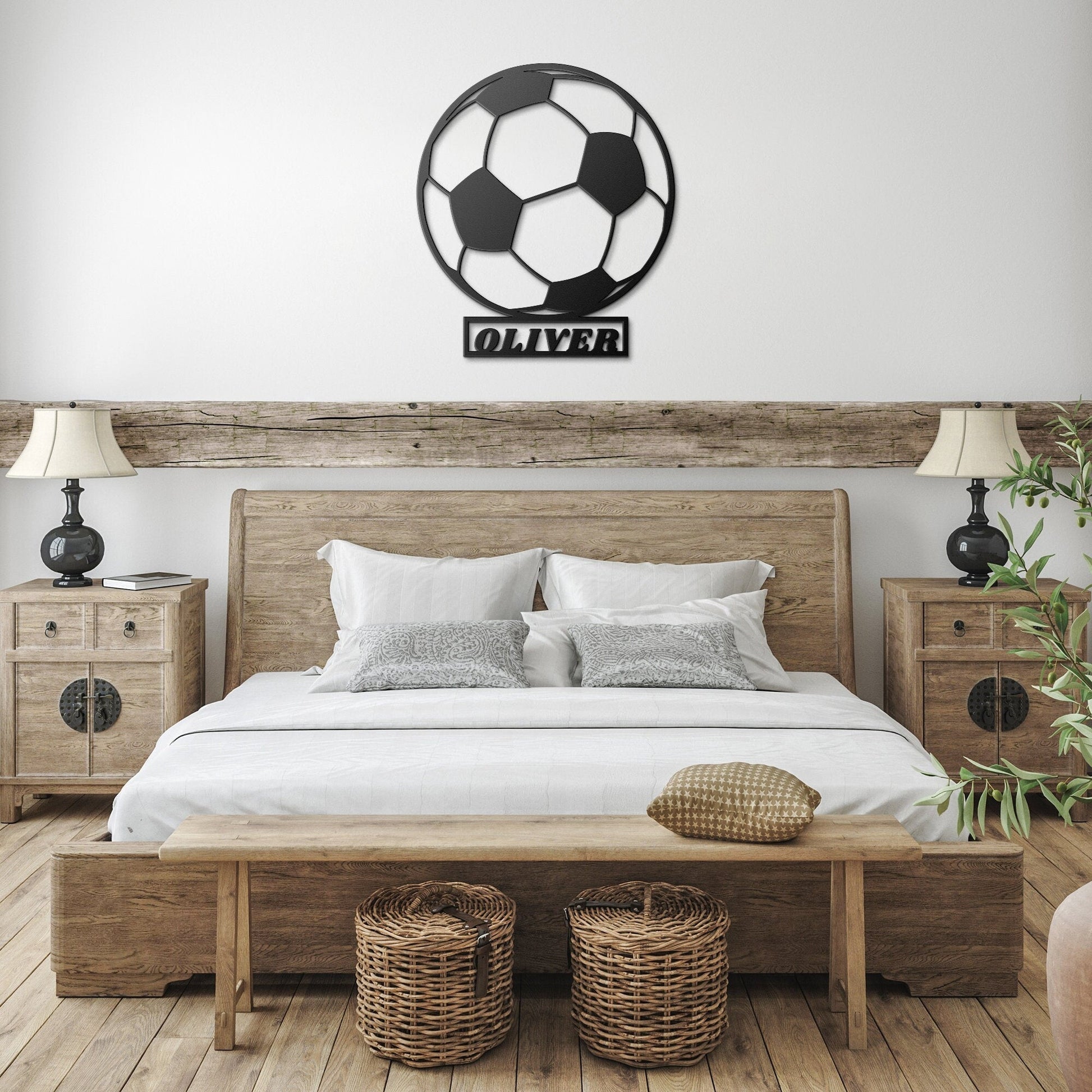 Soccer Ball Wall Art, Custom Soccer Ball Sign, Personalized Soccer Metal Sign, Football Metal Sign, Sports Wall Decor, Football Ornament