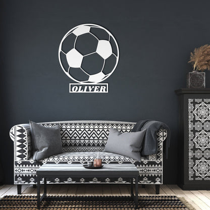 Soccer Ball Wall Art, Custom Soccer Ball Sign, Personalized Soccer Metal Sign, Football Metal Sign, Sports Wall Decor, Football Ornament