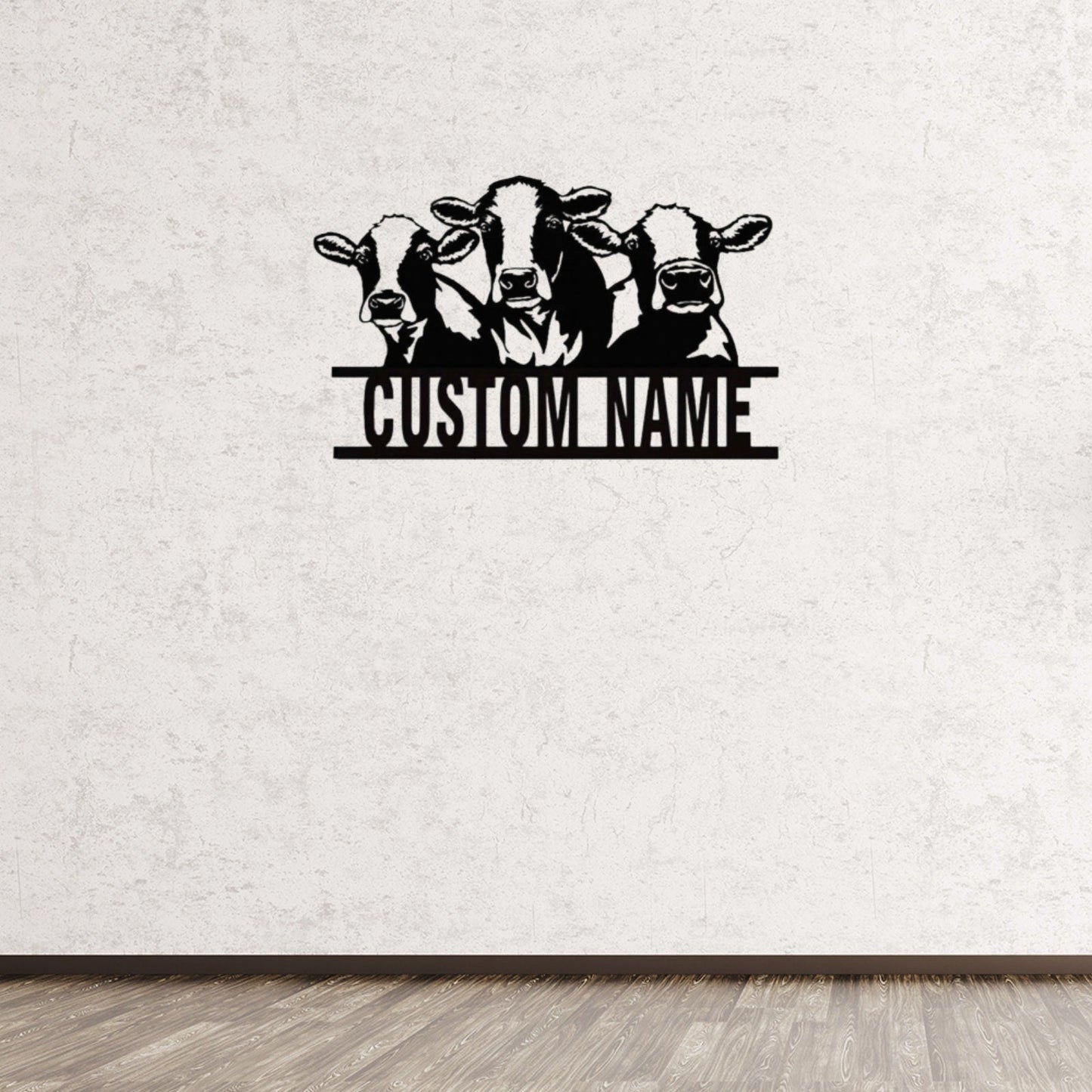 Custom Cow Sign Metal Cow Sign Personalized Cow Wall Art Sign Farmhouse Decor Cow Metal Wall Art Cow Cattle Metal Wall Art Cow Name Sign