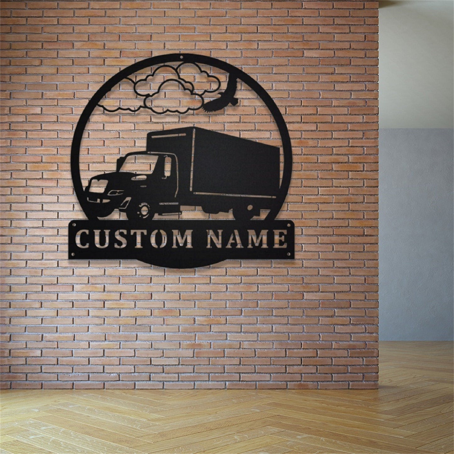 Personalized Box Truck Metal Sign,Transport Truck Metal Wall Art,Custom Trucker Name Sign,Truck Driver Gift,Trucking Wall Decor,Home Decor
