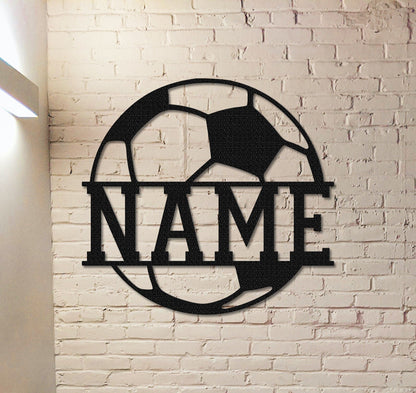 Custom Soccer Metal Sign,Personalized Soccer Metal Wall Art,Soccer Player Metal Sign,Soccer Wall Decor,Sport Sign,Soccer Player Name Sign