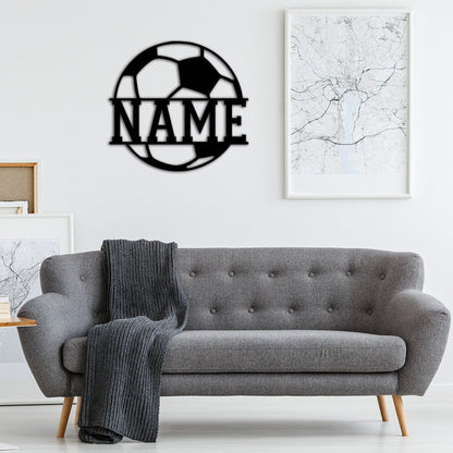 Custom Soccer Metal Sign,Personalized Soccer Metal Wall Art,Soccer Player Metal Sign,Soccer Wall Decor,Sport Sign,Soccer Player Name Sign
