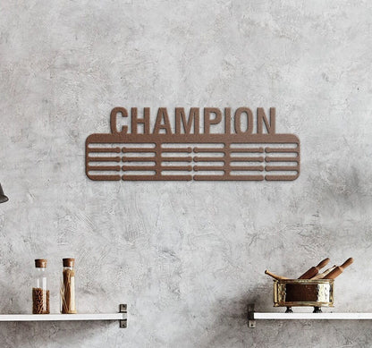 Champion Medal Hanger, Medal Display, Inspirational Medal Hanger, Metal Medal Holder, Sports Medal Rack, Sports Metal Sign, Sports Lovers