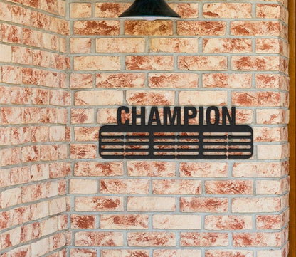 Champion Medal Hanger, Medal Display, Inspirational Medal Hanger, Metal Medal Holder, Sports Medal Rack, Sports Metal Sign, Sports Lovers