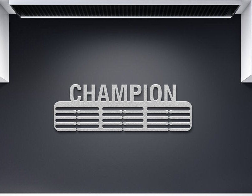 Champion Medal Hanger, Medal Display, Inspirational Medal Hanger, Metal Medal Holder, Sports Medal Rack, Sports Metal Sign, Sports Lovers