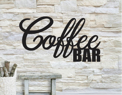 Coffee Bar Metal Wall Art / Coffee Wall Decor / Metal Wall Decor / Home Decor / Coffee Bar Home Decor / Metal Wall Art Words / Wall Art