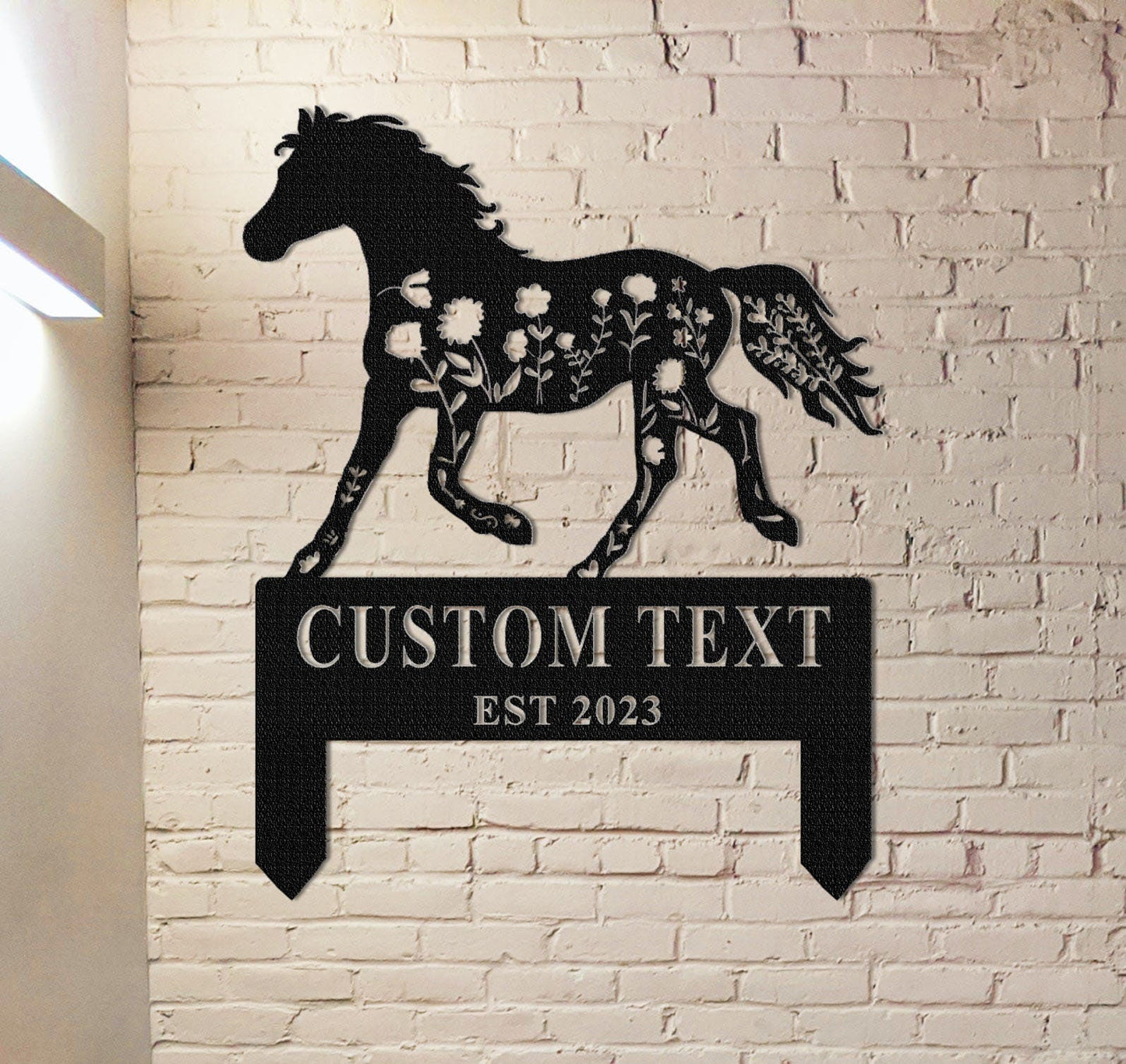 Custom Horse Memorial Stake Sign,Grave Markers Sign, Metal Sign With Stake,Horse Lover Gift,Sympathy Sign, Remembrance Stake,Ranch Decor