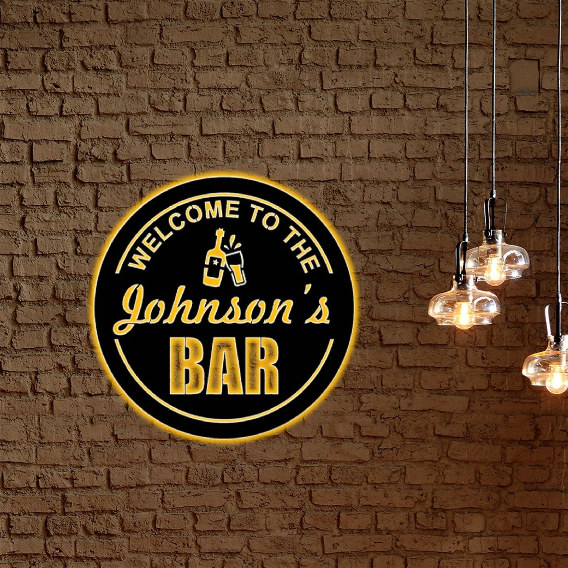 Personalized Welcome To The Bar Metal Sign, Custom Pub Sign, Bar Sign, Pub Bar Wall Art, Home Pub Shed Man Cave Wall Decor, Outdoor Patio Sign