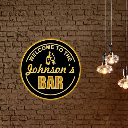 Personalized Welcome To The Bar Metal Sign, Custom Pub Sign, Bar Sign, Pub Bar Wall Art, Home Pub Shed Man Cave Wall Decor, Outdoor Patio Sign