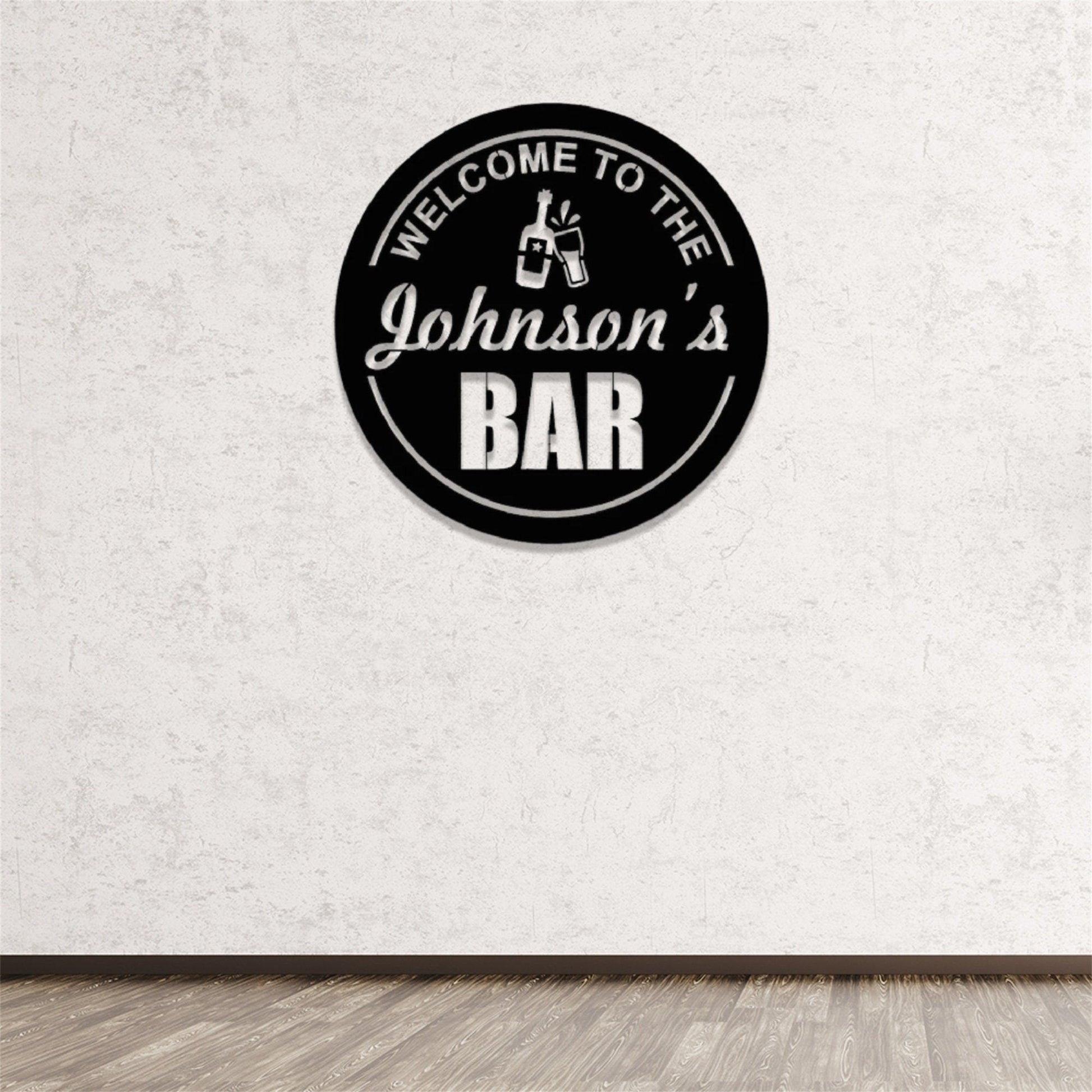 Personalized Welcome To The Bar Metal Sign, Custom Pub Sign, Bar Sign, Pub Bar Wall Art, Home Pub Shed Man Cave Wall Decor, Outdoor Patio Sign