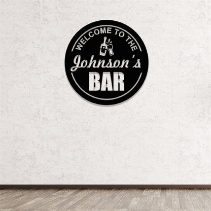 Personalized Welcome To The Bar Metal Sign, Custom Pub Sign, Bar Sign, Pub Bar Wall Art, Home Pub Shed Man Cave Wall Decor, Outdoor Patio Sign