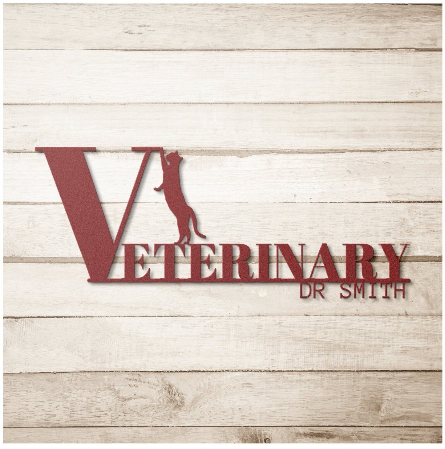 Silver Veterinary Metal Sign, Veterinary Gift, Personalized Vet Gift, Veterinary Art, Gift For Veterinarian, Vet Room Decor
