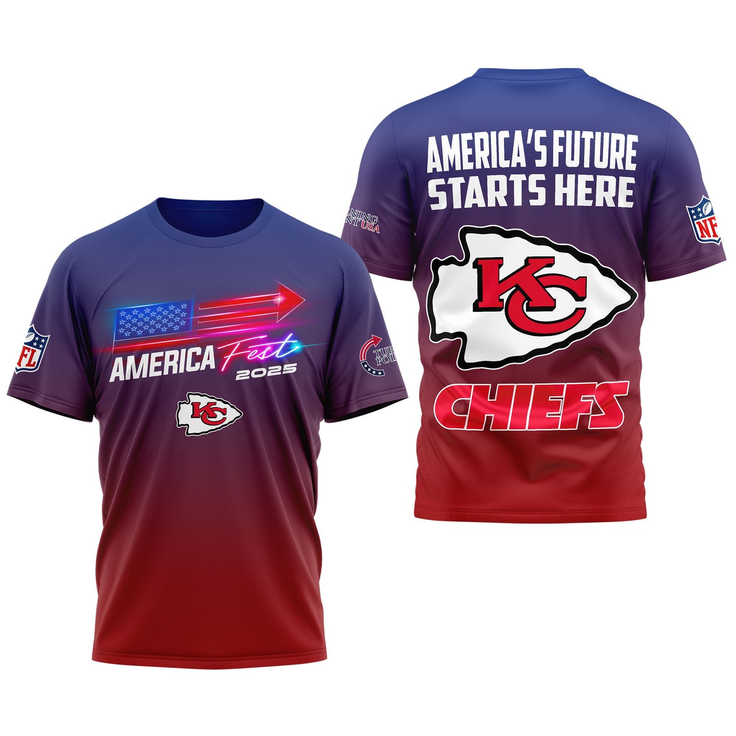Kansas City Chiefs | Premium American Fest 2025 3D Shirt TD