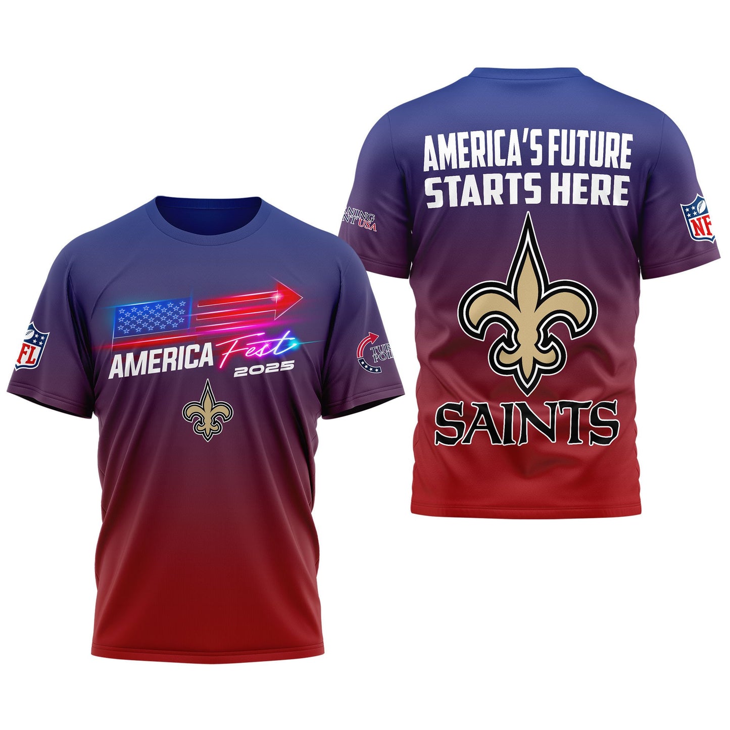 New Orleans Saints | Premium American Fest 2025 3D Shirt TD