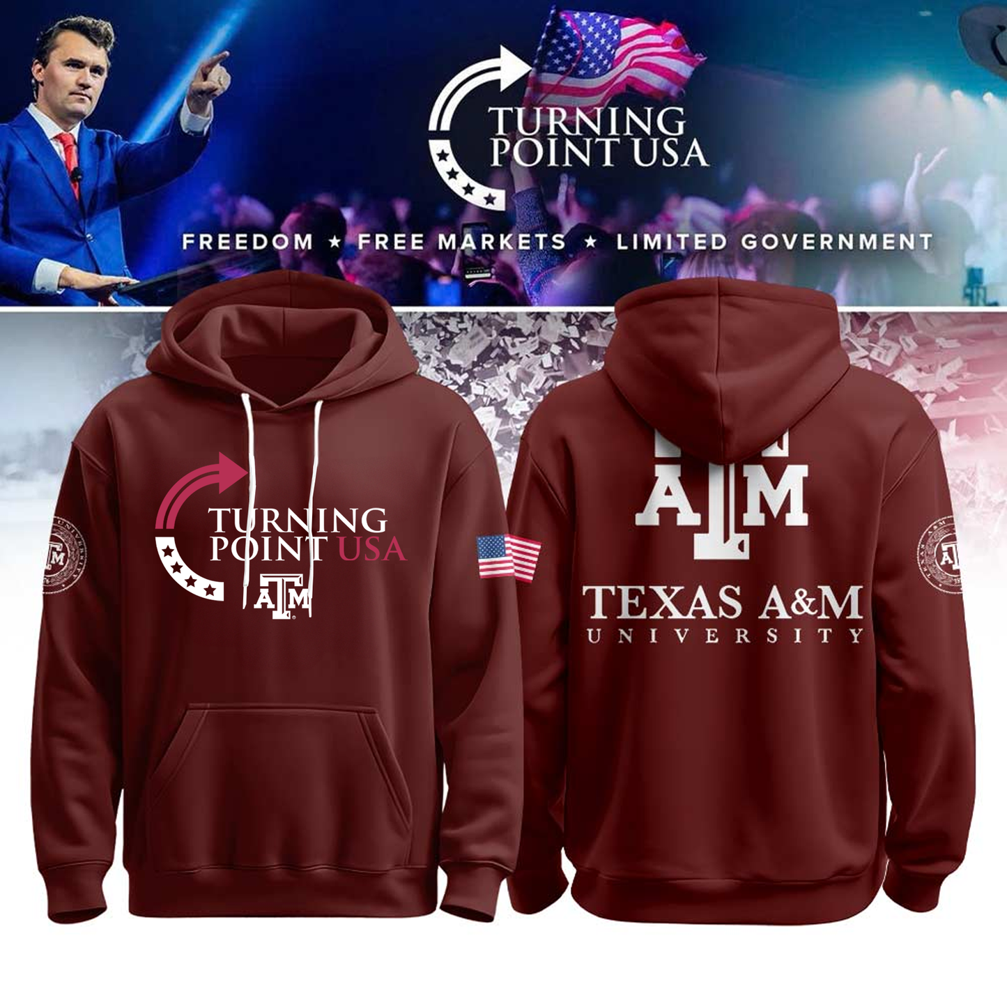 Texas A&M University x Turning Point USA Hoodie