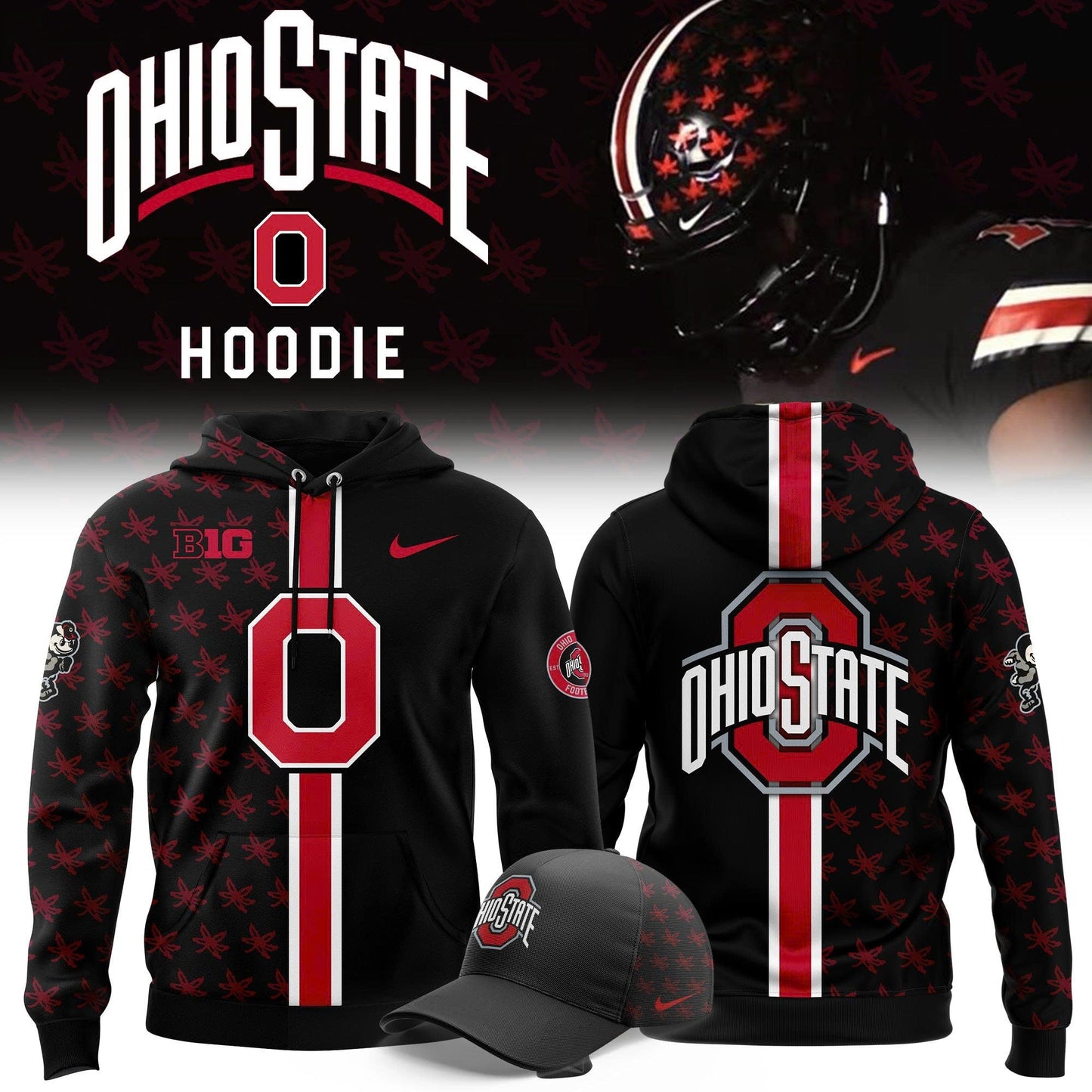 Premium Ohio State Buckeyes Black Hoodie 2025 Season