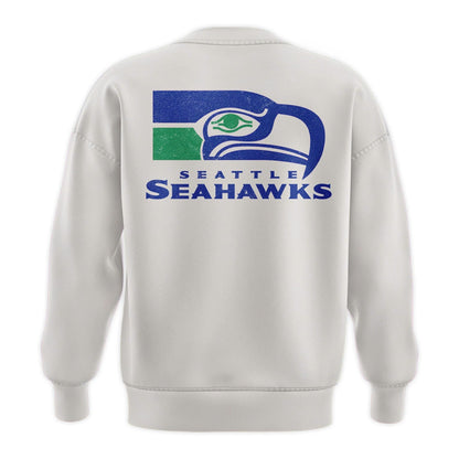 Seattle Seahawks Starter White Team Logo Pullover Sweatshirt