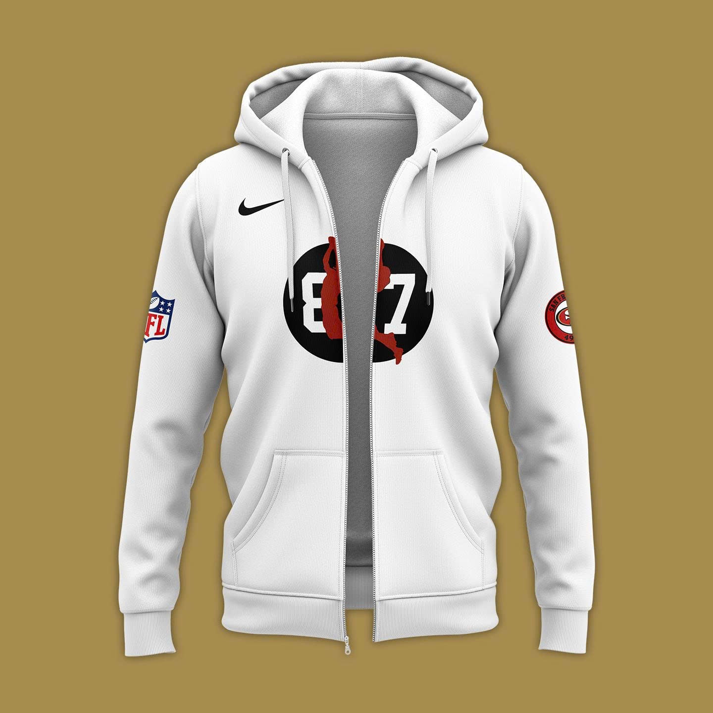Brent Jones San Francisco 49ers 87 "HONORING THE LEGACY OF DWIGHT CLARK" Zip Hoodie 2025