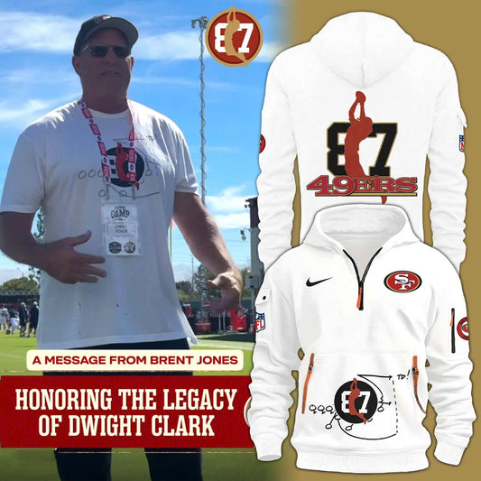 Brent Jones San Francisco 49ers"HONORING THE LEGACY OF DWIGHT CLARK" Hoodie 2025