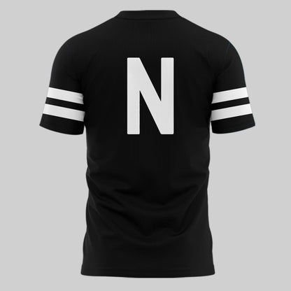 Special New Alternate Dark Mode Helmet Logo Tshirt In Black