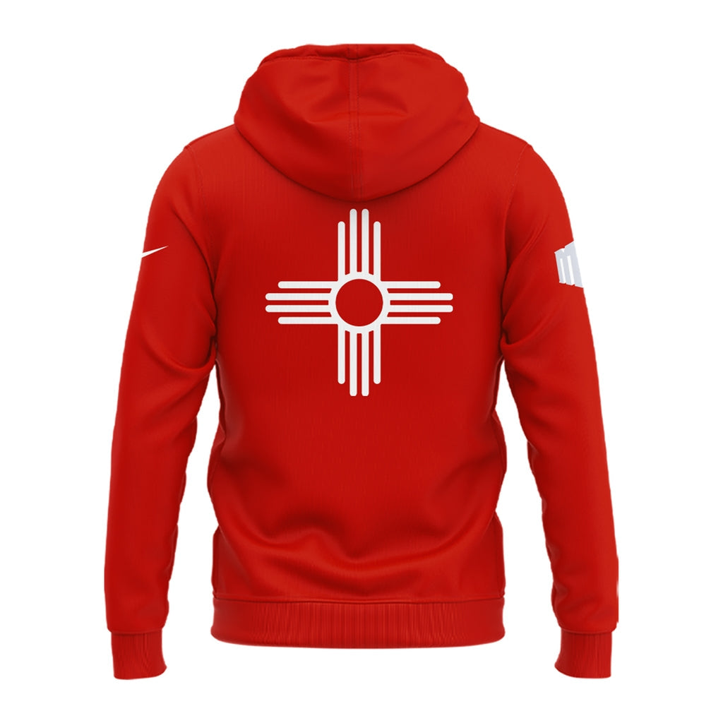 Special Edition New Mexico Lobos Wordmark Logo Uniform Hoodie - Red