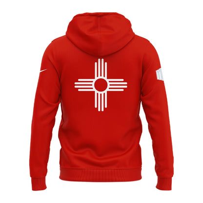 Special Edition New Mexico Lobos Wordmark Logo Uniform Hoodie - Red