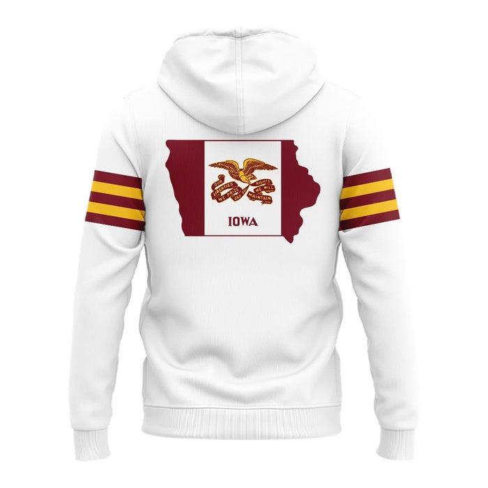 Special Edition Iowa State Uniform Zip Hoodie - White
