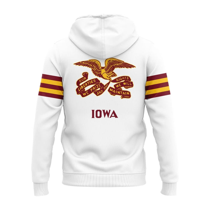 Special Edition Iowa State Flag Uniform Hoodie - White