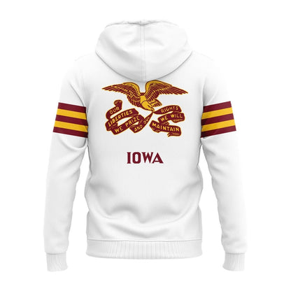 Special Edition Iowa State Flag Uniform Hoodie - White