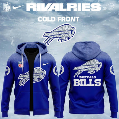Buffalo Bills 2025-2026 Rivalries Cold Front Zip Hoodie (Blue)