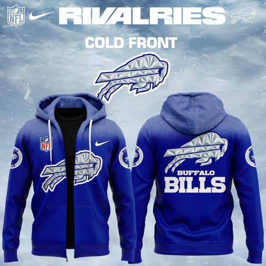 Buffalo Bills 2025-2026 Rivalries Cold Front Zip Hoodie (Blue)