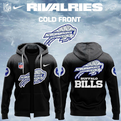 Buffalo Bills 2025-2026 Rivalries Cold Front Zip Hoodie (Black)