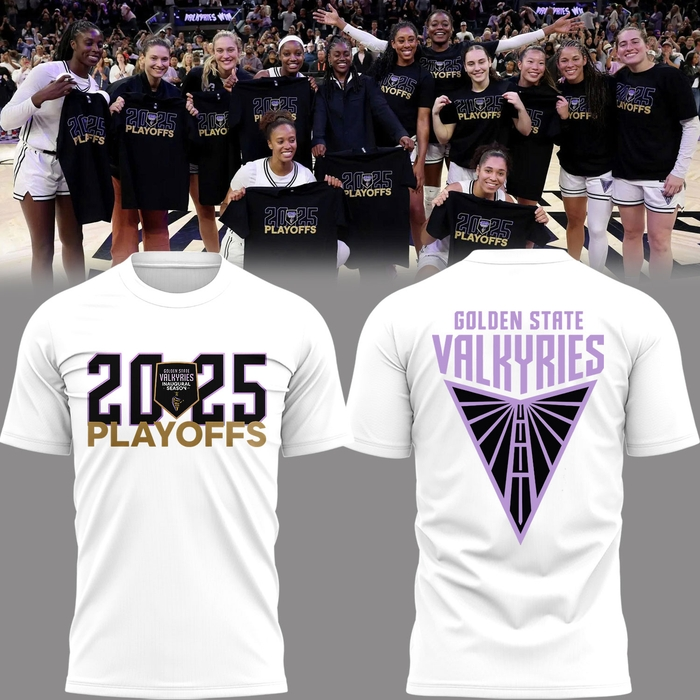 2025 Golden State Valkyries Playoff T-shirt, limited edition for fans.