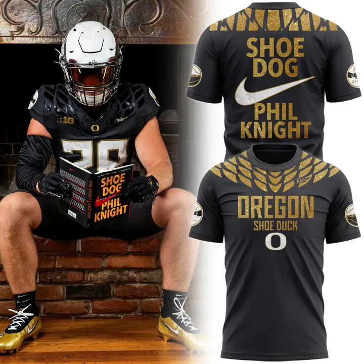 Black & Gold Oregon Duck "Shoe Dog Phil Knight" T-shirt