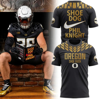 Black & Gold Oregon Duck "Shoe Dog Phil Knight" T-shirt