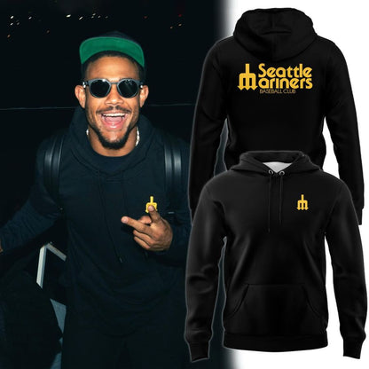 Seattle Mariners Trident Logo Hoodie - Black - Limited Edition