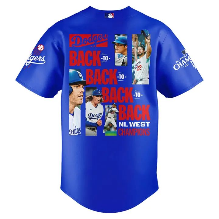 Official Los Angeles Dodgers Royal NL West Division Champs 2025 Jersey (Blue)