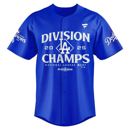 Official Los Angeles Dodgers Royal NL West Division Champs 2025 Jersey (Blue)
