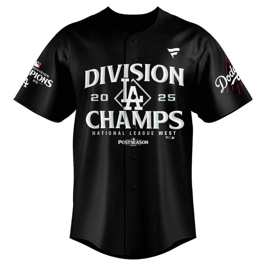 Official Los Angeles Dodgers Royal NL West Division Champs 2025 Jersey (Black)
