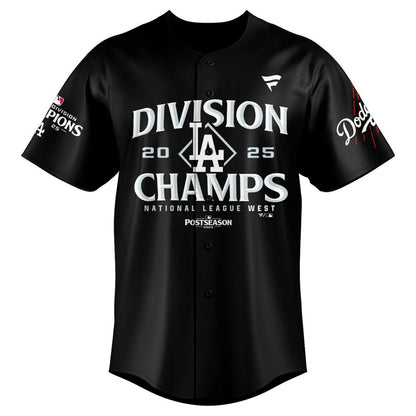 Official Los Angeles Dodgers Royal NL West Division Champs 2025 Jersey (Black)
