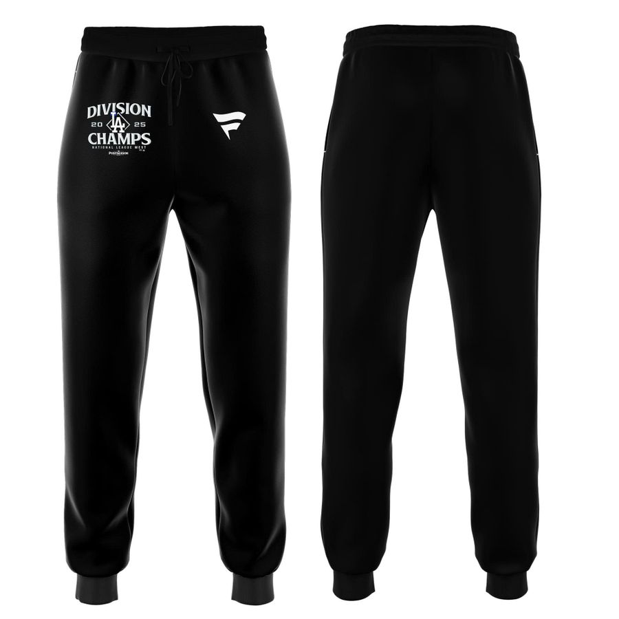 Official Los Angeles Dodgers Royal NL West Division Champs 2025 Hoodie (Black)