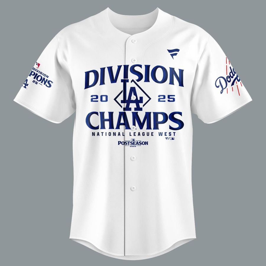 Official Los Angeles Dodgers Royal NL West Division Champs 2025 Jersey (White)